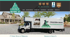 Desktop Screenshot of 1stchoicemovers.com