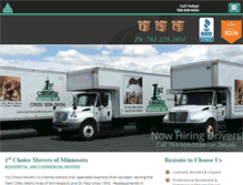 Tablet Screenshot of 1stchoicemovers.com